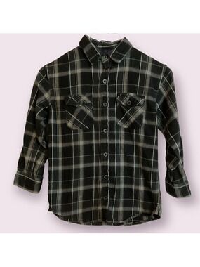 Counter Intelligence Boys Flannel Button Down Long Sleeve Shirt Size S(8)
